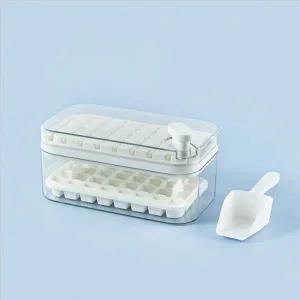 64구 원터치 버튼형 화이트 아이스 트레이 얼음메이커