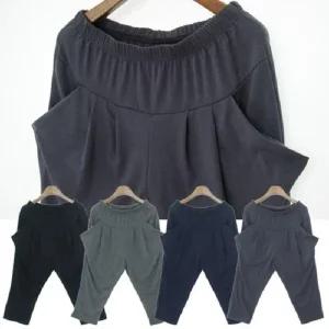 [아우트]포켓 팬츠 여름 밴딩 바지 7부 7부바지