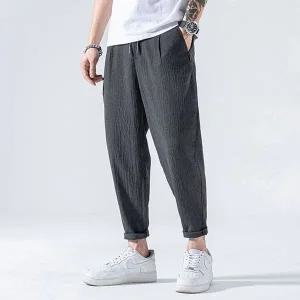 베이직 기본템 운동복 린넨 스판 트렌디 팬츠