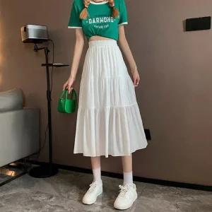 [아우트]캉캉스타일 데님스커트 봄 예쁜 롱스커트