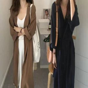 [아우트]카라 롱 롱자켓 원피스 가디건 긴 자켓