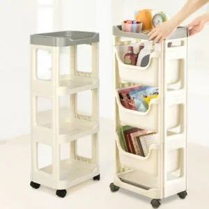 다용도 수납 선반 바구니 플라스틱 트롤리 트레이 4단 5단