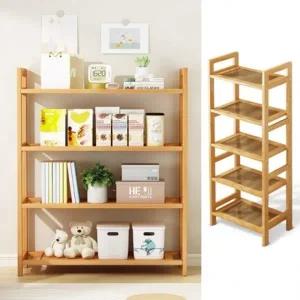 5단 나무 선반 책장 화분 정리 베란다 다용도실 진열대