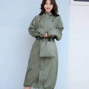 [아우트]레인코트 그린 바람막이 등산우의 롱우비