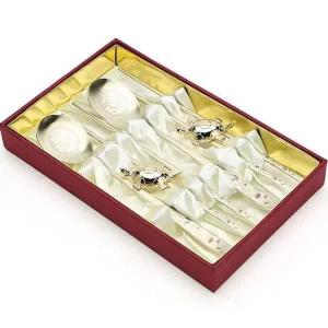 [골드스마일]수저 세트 숟가락 젓가락 저분 수저 받침 포함 십장생