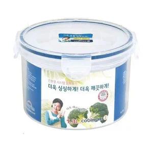 쿨맥시 밀폐용기 냉장고 반찬통 원형 핸들형 3L 1P 찬기