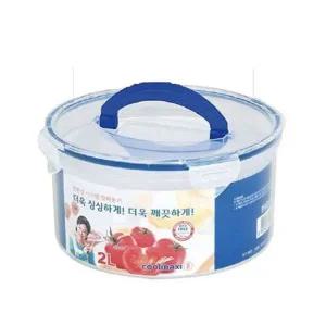 쿨맥시 밀폐용기 냉장고 정리 반찬통 원형 2000ml 1P 찬기