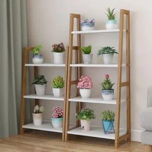 거실 책장 3단 4단 책꽂이 사다리 선반 펜트리 틈새 수납함 화분 받침대