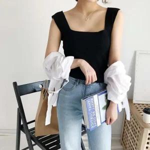 [아우트]데이트룩 민소매 쫀쫀 베이직 글램룩