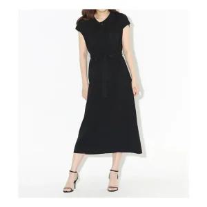 [아우트]데일리 이너 원피스 허리끈 반팔 니트 롱