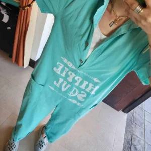 [아우트]린넨 루즈 시원한 점프슈트 점프수트