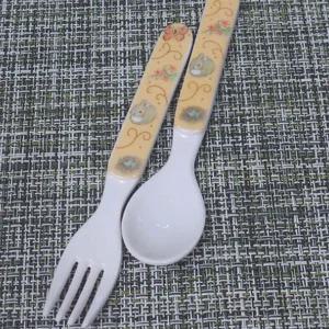 [골드스마일]티스푼 포크 세트 과일 간식 디저트 수저 숟가락 2p