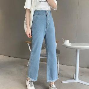 [아우트]통바지 청바지 기본 연청데님팬츠 팬츠 1P