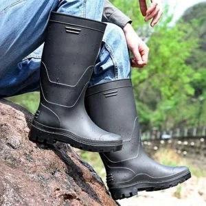 헤비듀티 남성 롱 레인부츠 방수 장화 작업 낚시용