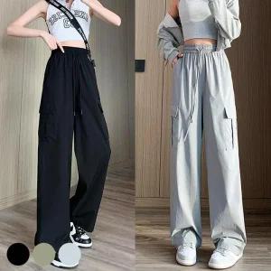 [아우트]여름바지 통바지 바지 카고주머니
