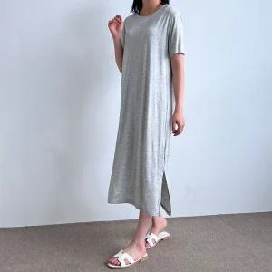 [아우트]포인트 무지 심플 롱 여름원피스 원피스