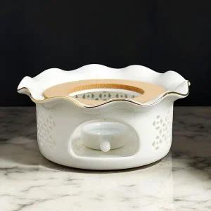 게더릭 도자기 티워머 (화이트) b