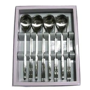 [골드스마일]화인센스 수저 세트 숟가락 젓가락 커트러리 매란 4개