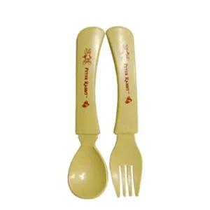 [골드스마일]토끼 바이오콘 스푼 포크 2개 티 숟가락 식기 수저