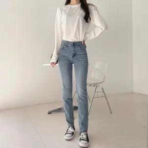 [아우트]셀프 여성의류 컷팅 일자 스판