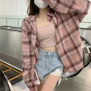 [아우트]체크셔츠 가을카라티 여리여리함 예쁜셔츠