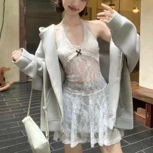 [아우트]긴팔미니원피스 플레어 깜찍 이너원피스