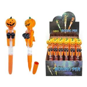 할로윈 호박 액션 라이트 펜24개 잭오랜턴 권투볼펜 단체선물