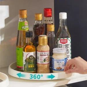 양념통정리대 360도 회전 트레이 원형 수납함_23503750