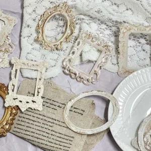 꾸미기 엔틱 다꾸 미러 프레임 중세 저택 용품 다이어리 꾸미