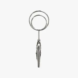 메모 집게 꽂이 원형 실버 네임택 명함 클립 메모