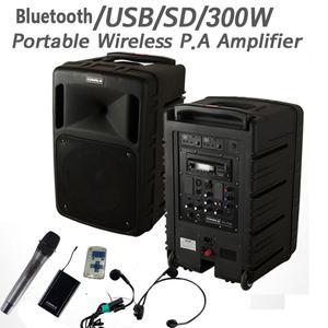 300W 이동식앰프 포터블엠프 행사용스피커 충전식 881