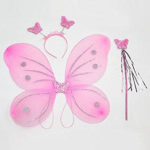 망사 나비날개 3종 세트 화이트 핑크 요정 천사 재롱잔치 날개 소품