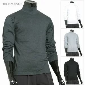 남자 목티 폴라티 면 목폴라 반목 기모 레이어드 이너