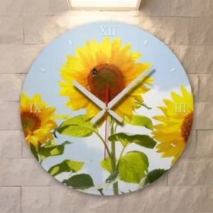 아트박스 꾸밈 cd323-꿀벌과해바라기_인테리어벽시계