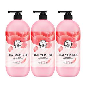 온더바디 리얼모이스처 바디워시 피오니 900g, 3개