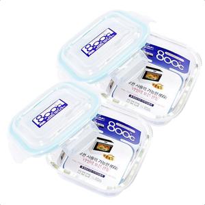 오븐락 유리 반찬통 글라스 밀폐 정사각1호 320ml