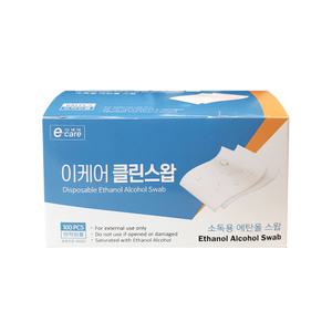 이케어 클린스왑 100매x1통 소독용 에탄올스왑 의약외품 알콜솜 알콜스왑