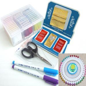 바느질기본세트/33색실+30개바늘세트+기화성펜+수성펜+모모가위+원형시침핀추가/바느질재료/수공예부자재