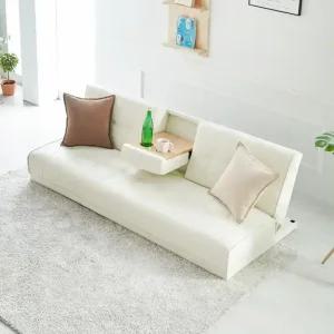 에보니아 브리즈 3인용 컵홀더 좌식 소파베드 인조가죽 (다리제외) / 좌식형 3인 쇼파 침대