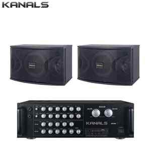KANALS 노래방앰프+8인치 노래방스피커(2개) 에어로빅 헬스장 매장 카페 뮤직용