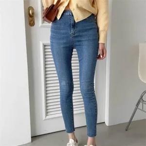 여자 스키니진 스판 타이트 면바지