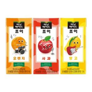 미닛메이드 조이 195ml 3종 오렌지/ 8팩+사과/ 8팩+망고/ 8팩=총24팩