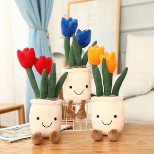 다리동동 튤립 인형 5color 꽃 화분 실내 장식 인테리어 데코 소품 기념일 집들이 선물 유쁘다