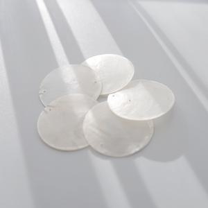 화이트 원형 5cm 자개모빌 재료 1EA 드림캐쳐 썬캐쳐 만들기