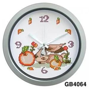 GB4064 고급 무소음 캐릭터 실버 벽시계28cm 무소음시계 원형시계 국산시계 인테리어시계