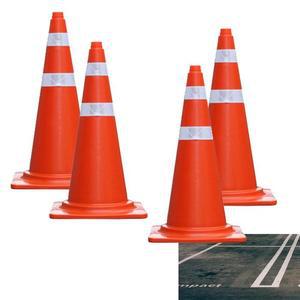 [OFLP6OST]도로 칼라콘 안전 꼬깔 주차 금지 적색 5개