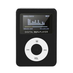 휴대용 MP3 플레이어 금속 클립 미니 USB 디지털 Mp3 음악 플레이어 LCD 화면 지원 32GB 마이크로 SD TF 카