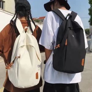 A로고 심플 무지 데일리 남여 학생 백팩 가방_F