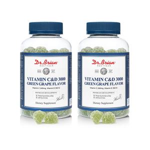 닥터브라이언 비타민C&D 3000 청포도맛, 100구미, 2개