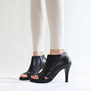 [지젤슈즈] 천연소가죽 유니크 토오픈부티/[1321]